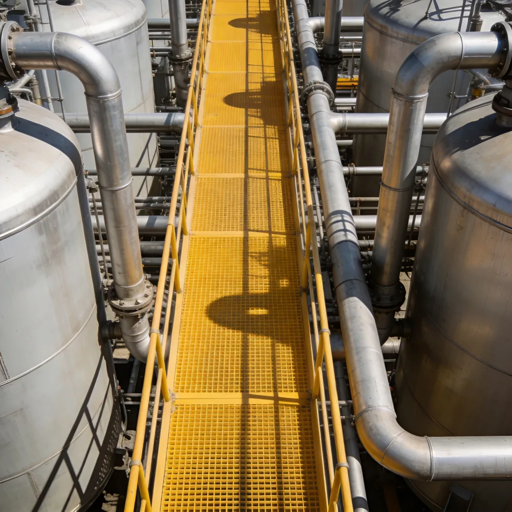 Chemical Processing Plant Grating